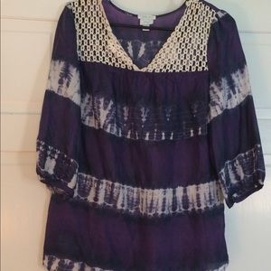 Calypso 100% Silk Purple Tunic